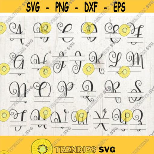 Split Monogram File Split Monogram Letters Split Monogram Letters Svg Split Letter Svg Monogram SVG Alphabet SVG Design 76