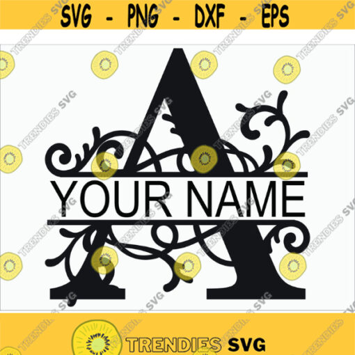 Split letter A Monogram A SVG PNG EPS Dxf Cricut Printable Silhouette Design 213