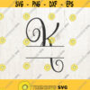 Split letter K SVGK Split Mongram svg Divided Initial svg Cursive Split LetterSplit Monogram SVGMonogram SVGMonogram Design 411