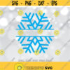 Split snowflake SVG Snowflake with name dxf Winter monogram Cut file Snowflake Clipart Christmas SVG Christmas Monogram Digital file Design 98