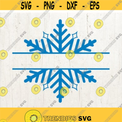 Split snowflake SVG Snowflake with name dxf christmas svg Snowflake Clipart Christmas Monogram svg Design 240