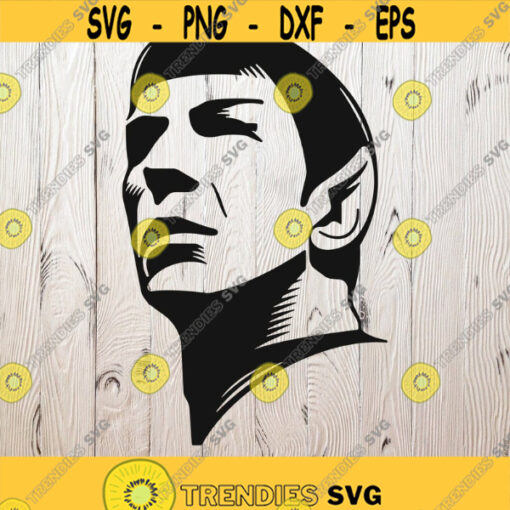 Spock SVG Cutting Files Star Trek Digital Clip Art Enterprise SVG Leonard Nimoy Spock Silhouette. Design 26