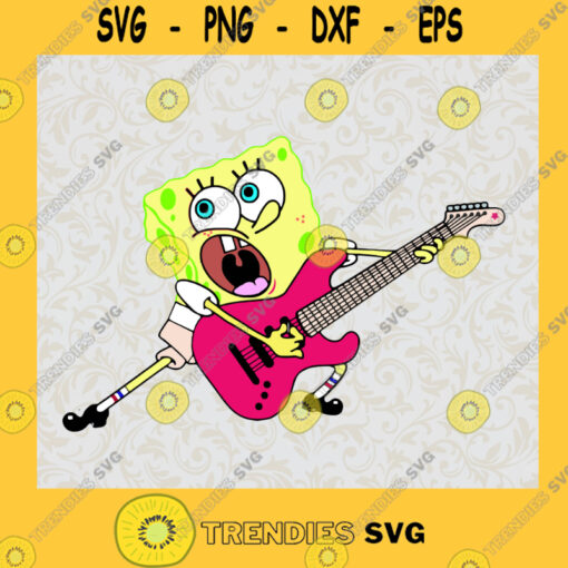 Spongebob Guitarist SVG Disney Cartoon Characters Digital Files Cut Files For Cricut Instant Download Vector Download Print Files