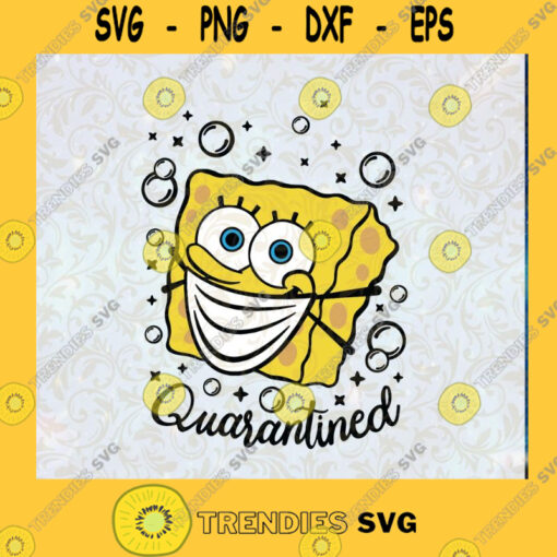 Spongebob Quarantined Svg Sponge Bob Face Svg Quarantine 2020 svg Disney Quarantine Svg Cut File Instant Download Silhouette Vector Clip Art