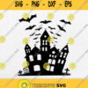 Spooky Castle With Bats Halloween Svg Png