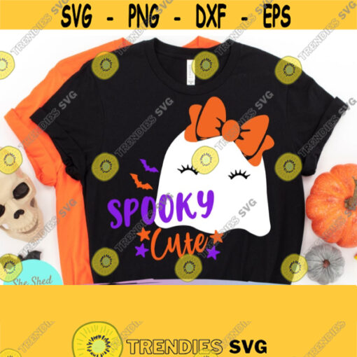 Spooky Cute Svg Kids Halloween Svg Kids Fall SVG Kids Halloween svg Spooky shirt Toddler svg Girl Halloween svg Baby Clipart dxf png Design 330