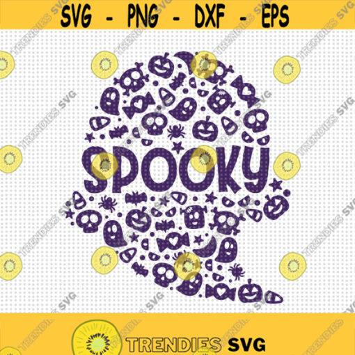 Spooky Ghost SVG Happy Halloween Svg Spooky Svg Ghost Svg Halloween Pattern Svg Spooky Shirt Svg Boo Ghost Svg Halloween Cut File Design 160