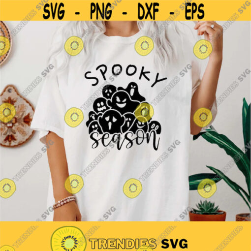 Spooky season svg halloween shirt gift ghost svg trick or treat svg halloween mom svg horror svg Png Dxf cut files cricut silhouette Design 79