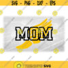 Sports Clipart Black Bold Block Word Mom Overlay on Yellow Track Field Winged Shoe HermesMercury Symbol Digital Download SVG PNG Design 1503