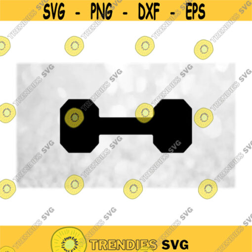 Sports Clipart Black Dumbbell Dumb Bell Weight Lifting and Fitness Change Color with Your Own Software Digital Download SVG PNG Design 1553