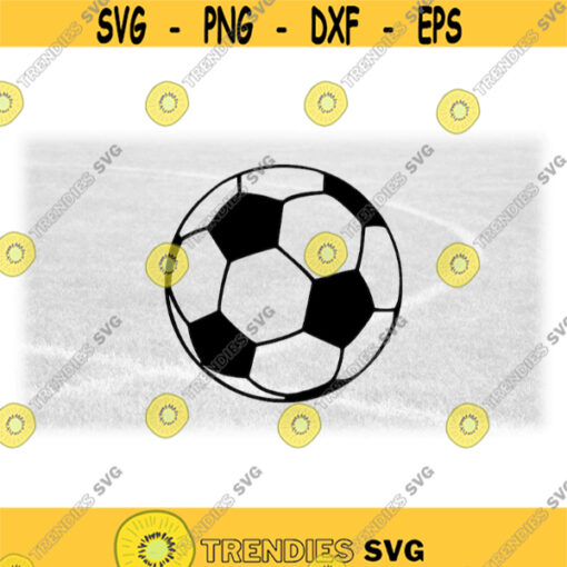 Sports Clipart Black Hand Drawn or Doodle Soccer Ball Bold Easy Weed for Players Teams Coaches Parents Digital Download SVG PNG Design 772