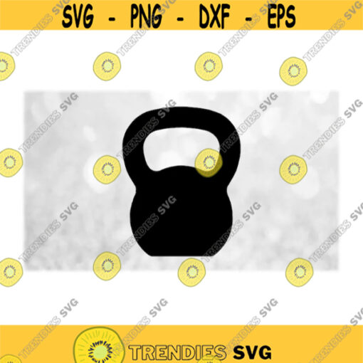Sports Clipart Black Kettlebell Kettle Bell Weight Lifting and Fitness Change Color with Your Own Software Digital Download SVG PNG Design 1552