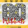 Sports Clipart Black Leopard Skin Cheetah Pattern Word GO w Red TeamSchool Mascot Name Overlay Wildcats Digital Download SVG PNG Design 215