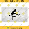 Sports Clipart Black Track Field Male Boy Man Hurdler Runner Jumping over Hurdle Silhouette Hurdling Event Digital Download SVGPNG Design 1592