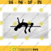 Sports Clipart Black Track and Field High Jump Event Silhouette w Male Jumper Jumping over Bar in High Jump Pit Digital Download SVGPNG Design 934