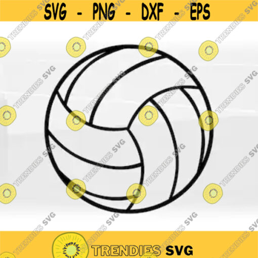 Sports Clipart Black Volleyball Outline Design for Players Setters Hitters Liberos Teams Coaches Parents Digital Download SVG PNG Design 329