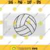 Sports Clipart Black Volleyball Outline Design for Players Setters Hitters Liberos Teams Coaches Parents Digital Download SVG PNG Design 473