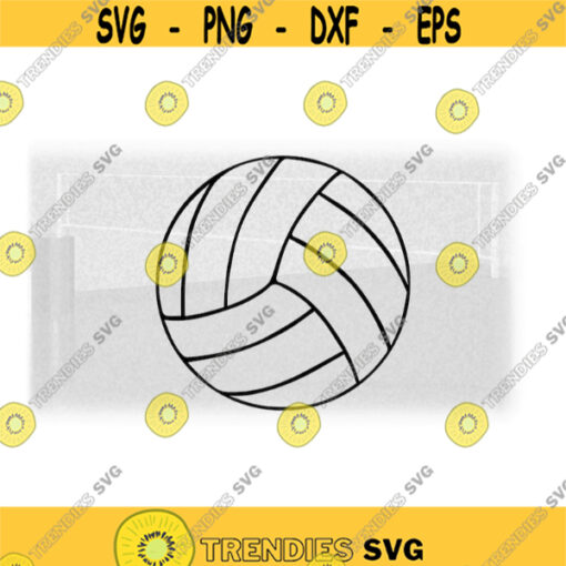 Sports Clipart Black Volleyball Outline Design for Players Setters Hitters Liberos Teams Coaches Parents Digital Download SVG PNG Design 473