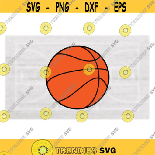 Sports Clipart Easy Black and Orange Basketball for Players Parents Coaches Layered and Pieces Versions Digital Download SVG PNG Design 1102