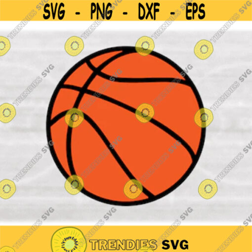Sports Clipart Easy Black and Orange Basketball for Players Parents Coaches Layered and Pieces Versions Digital Download SVG PNG Design 292