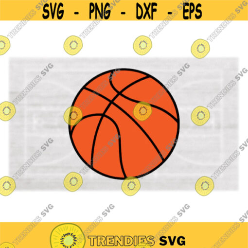 Sports Clipart Easy Black and Orange Basketball for Players Parents Coaches Layered and Pieces Versions Digital Download SVG PNG Design 635