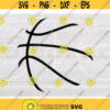 Sports Clipart Large Black Basketball Floating Lines or Skeleton Outline Drawing Change Color Yourself Digital Download SVG PNG Design 387