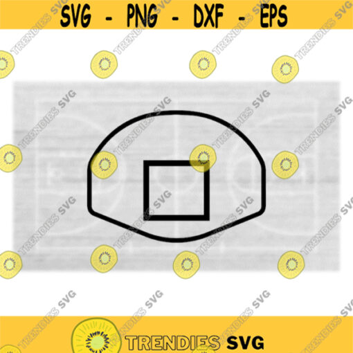 Sports Clipart Large Black Bold Basketball Back Board without Hoop or Net Change Color with Your Software Digital Download SVG PNG Design 1224