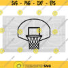 Sports Clipart Large Black Bold Basketball Hoop and Back Board Drawing Change Color with Your Software Digital Download SVG PNG Design 1225