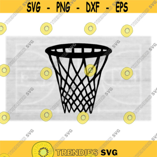 Sports Clipart Large Black Bold Basketball Hoop and Net Drawing for Players Change Color with Your Software Digital Download SVG PNG Design 1226