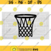 Sports Clipart Large Black Bold Basketball Hoop and Net Drawing for Players Change Color with Your Software Digital Download SVG PNG Design 1227