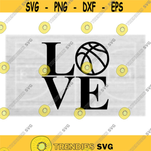 Sports Clipart Large Black Bold Letters in New York NY Style L O V E with Basketball Instead of Letter O Digital Download SVG PNG Design 1221