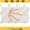 Sports Clipart Large Orange Basketball Floating Lines or Skeleton Outline Drawing Change Color Yourself Digital Download SVG PNG Design 743