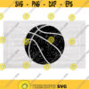 Sports Clipart Large Round Black Distressed or Grunge Basketball for Ballers Hoops Players Coaches Parents Digital Download SVG PNG Design 690