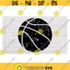 Sports Clipart Large Round Black Distressed or Grunge Basketball for Ballers Hoops Players Coaches Parents Digital Download SVG PNG Design 938
