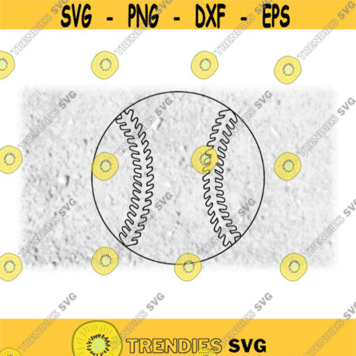 Sports Clipart Large Round Black Easy Softball or Baseball Silhouette Outline for Players Coaches Parents Digital Download SVG PNG Design 1007