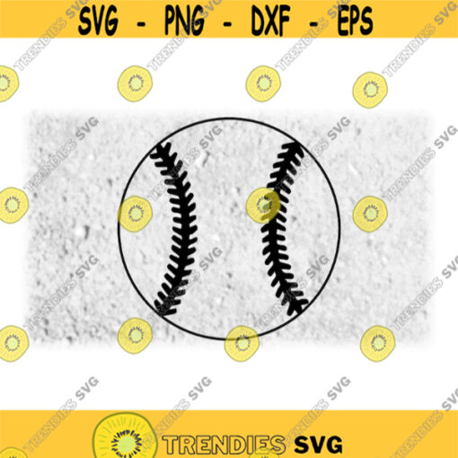 Sports Clipart Large Round Black Easy Softball or Baseball Silhouette Outline for Players Coaches Parents Digital Download SVG PNG Design 1085