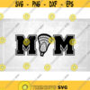 Sports Clipart Layered Bold Word Mom in College Block Type with Lacrosse Stick Net as Letter O in the Middle Digital Download SVG PNG Design 874