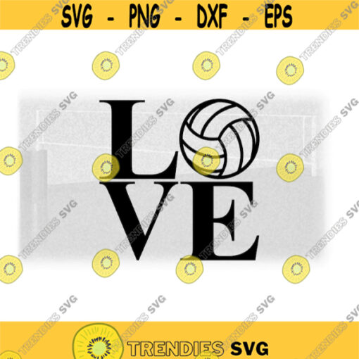 Sports Clipart New York NY Style Word LOVE with Volleyball Instead of O Change Color with Your Software Digital Download svg png Design 1174