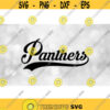 Sports Clipart Panthers Team Name in Fancy Script Type Lettering with Baseball Style Swoosh Underline Digital Download SVG PNG Design 1379