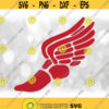 Sports Clipart Red Winged Running Shoe from Mercury or Hermes to Symbolize Track Field Sport and Events Digital Download SVG PNG Design 258
