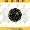 Sports Clipart Round Black Distressed or Grunge Volleyball for Setters Hitters Liberos Coaches Parents Digital Download SVG PNG Design 679
