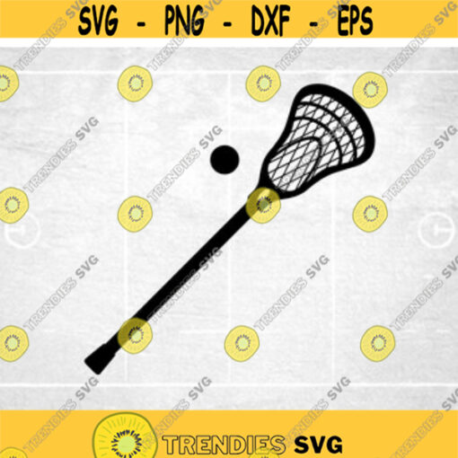 Sports Clipart Single Realistic Lacrosse Sticks with Ball for Players. Teams Coaches Parents Moms Dads Digital Download SVG PNG Design 236