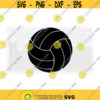 Sports Clipart Solid Round Black Volleyball for Players Setters Hitters Liberos Teams Coaches Parents Digital Download SVG PNG Design 680