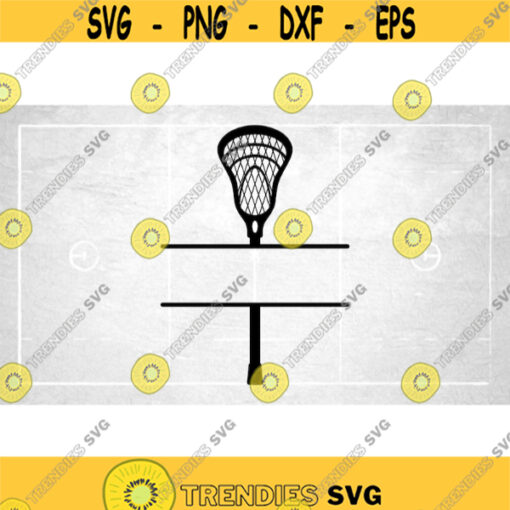 Sports Clipart Split Lacrosse Stick with Space for Name Frame to Personalize Players. Teams Coaches Parents Digital Download SVG PNG Design 589