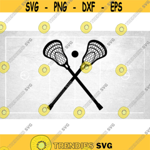 Sports Clipart Two Double Crossed Realistic Lacrosse Sticks and Ball for Players. Teams Coaches Parents Digital Download SVG PNG Design 428