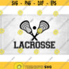 Sports Clipart Two Double Crossed Realistic Lacrosse Sticks with Bold Black Word Lacrosse in College Style Digital Download SVG PNG Design 640