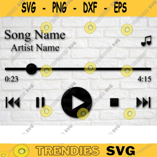 Spotify Glass Art svg Spotify Song Glass Template Music Player svg Spotify Glass svg Spotify svg Cutting Files File For Cricut 154 copy