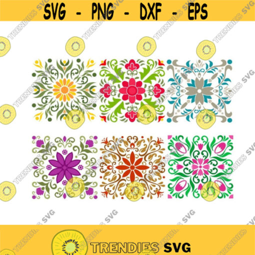 Square Decal Flowers Tree Cuttable Design SVG PNG DXF eps Designs Cameo File Silhouette Design 304