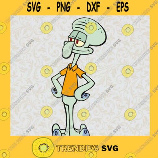 Squidward Spongebob SVG Disney Cartoon Characters Digital Files Cut Files For Cricut Instant Download Vector Download Print Files