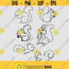 Squirrel Bundle Collection SVG PNG EPS File For Cricut Silhouette Cut Files Vector Digital File